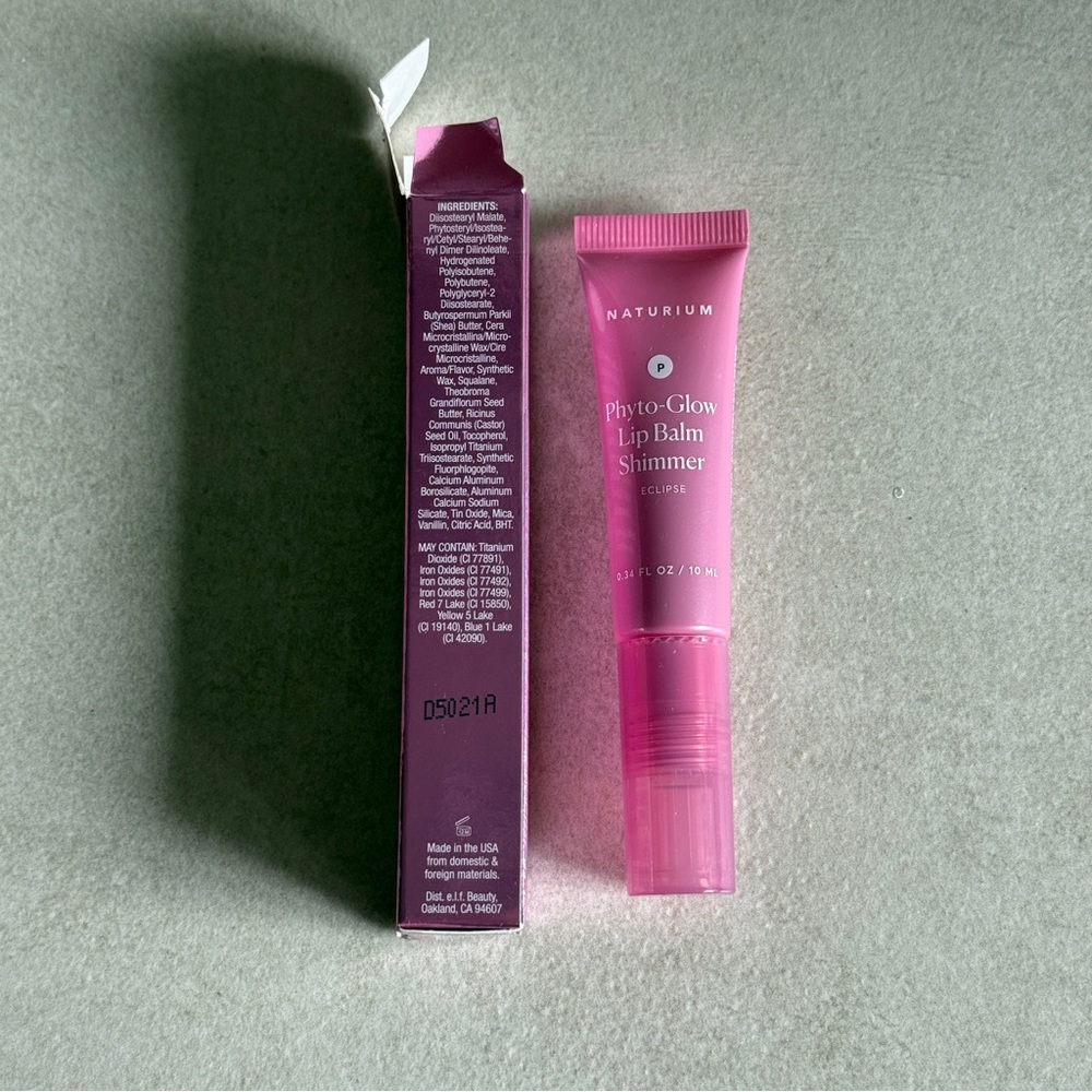 Naturium Phyto-Glow Lip Balm Shimmer Eclipse Pink Hydrating Gloss 10ml - Picture 2 of 3